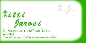 kitti jarosi business card